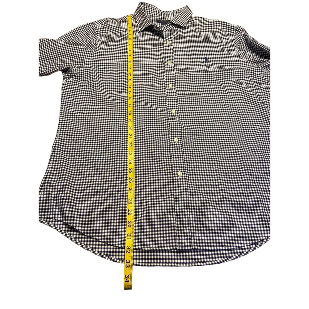 Men's Polo Ralph Lauren Button Up Shirt Slim Fit XXL Blue/ White‎